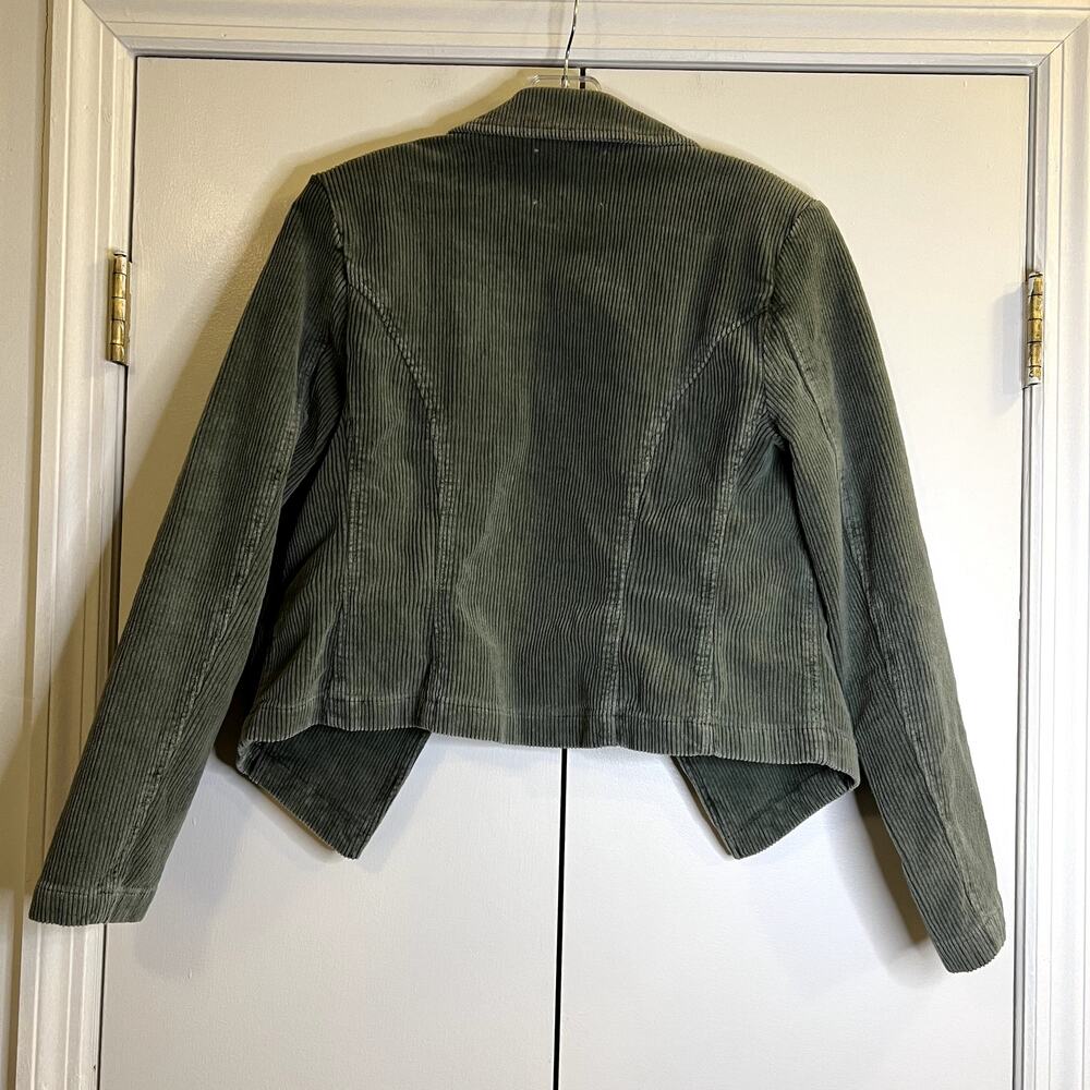 l’agence wayne corduroy green jacket size M cotton - Picture 8 of 8